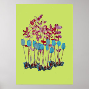 Poster de arte de flores
