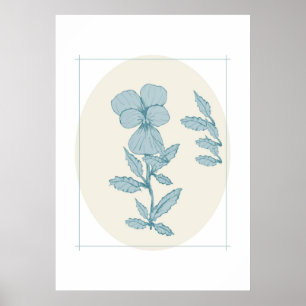 Poster de arte de flores