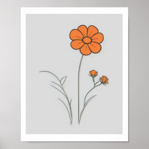Poster DE ARTE DE FLOWER HOME WALL
