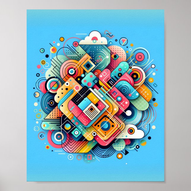Póster de arte de formas abstractas (Frente)