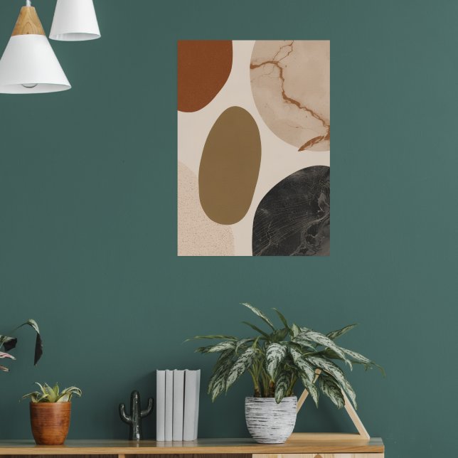 Póster de arte de formas abstractas con textura de (Salón 1)