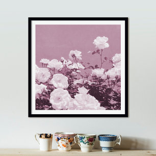 Póster de Arte de Foto de Jardín Floral de Rosas P