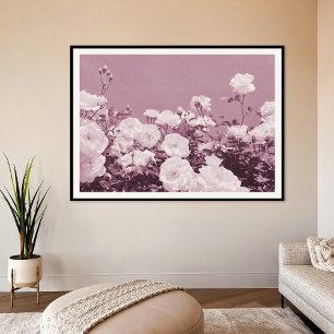 Póster de Arte de Foto de Jardín Floral de Rosas P