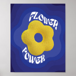 Poster de arte de fuerza de flor de piel amarilla,