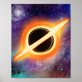 Póster de Arte de Galaxia de Agujero Negro Cósmico
