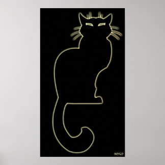 Poster de arte de gato Negro amante de gato imprim