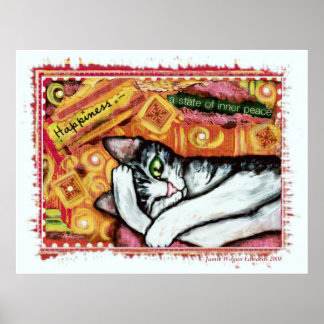 Poster de arte de gato Zen