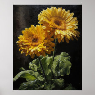 Póster de Arte de Gerbera Amarilla Daisy