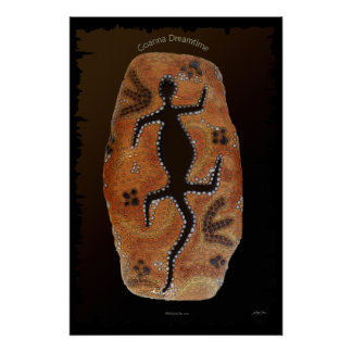 Poster de arte de Goanna, de estilo aborigen