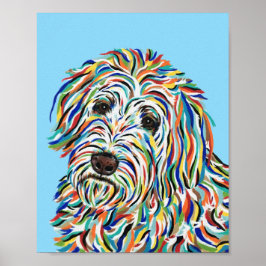 Póster de arte de Goldendoodle