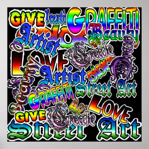 Poster de arte de graffiti