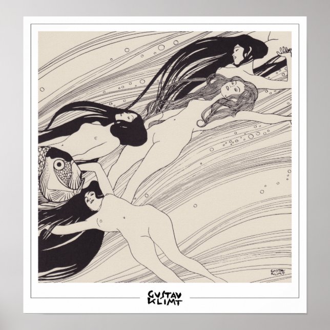 Póster de arte de Gustav Klimt Zedign #341 (Frente)