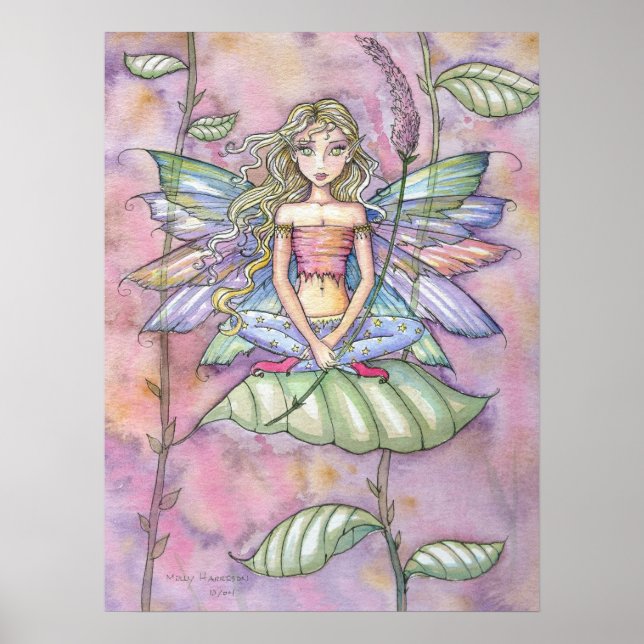 Póster de Arte de Hada de Flor de Jardín Impreso (Frente)