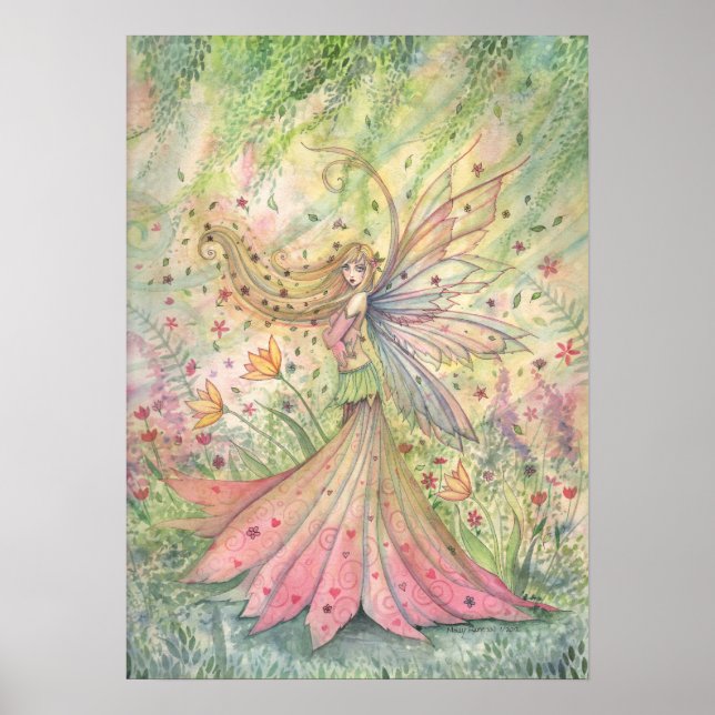 Póster de arte de hada de flor de verano (Frente)