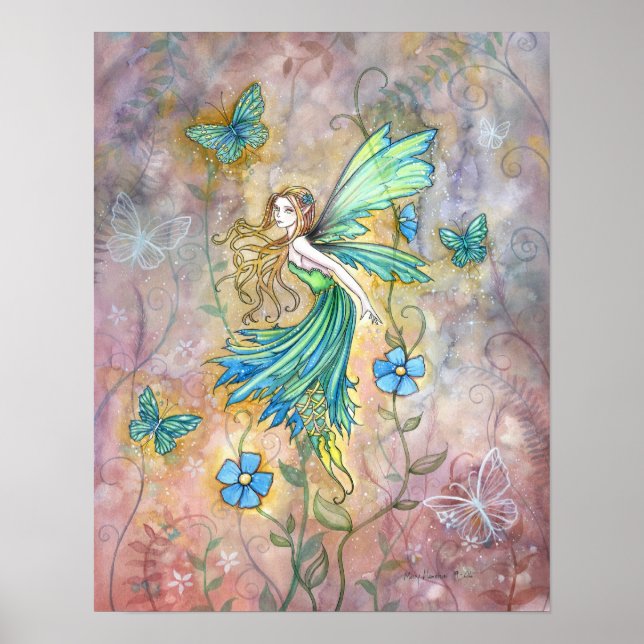 Póster de arte de hada de jardín encantado (Frente)