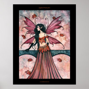 Póster de Arte de Hada de Otoño Gótico