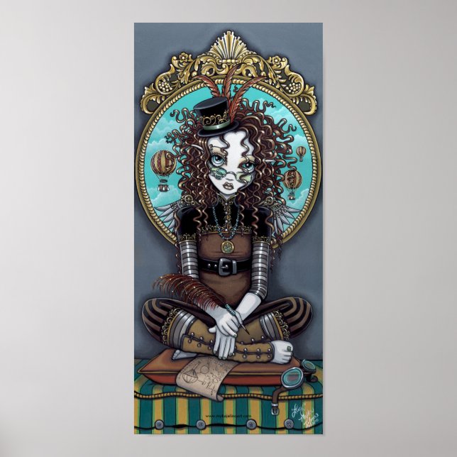 poster de arte de hadas de Punk de vapor "Lucy" (Frente)