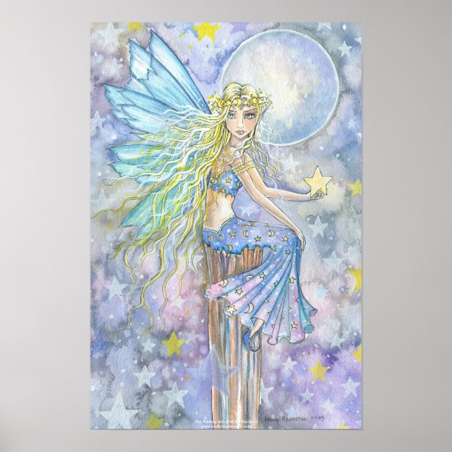 Poster de arte de hadas estrelladas y brillantes (Frente)