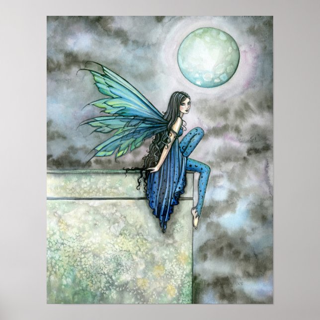 Póster de arte de hadas góticas nocturnas (Frente)