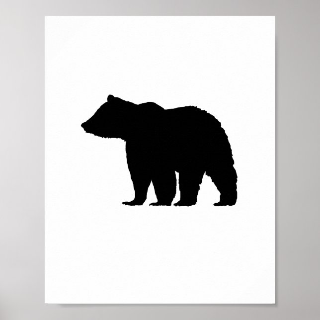 Poster de arte de Ilustracion de oso negro (Frente)