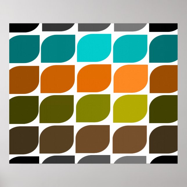 Poster de arte de inspiración moderna de mediados  (Frente)