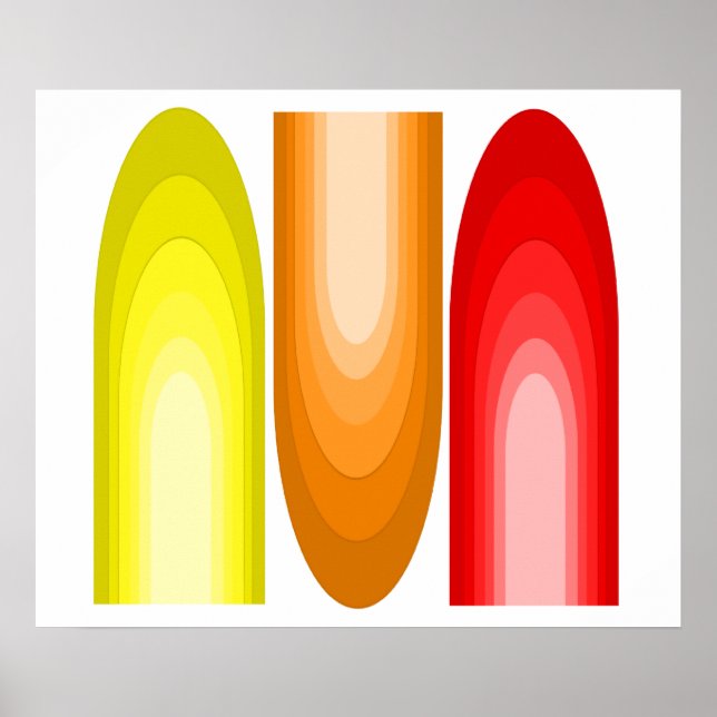 Poster de arte de inspiración moderna de mediados  (Frente)