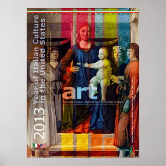 Poster de arte de Italia Año de la Cultura Italian