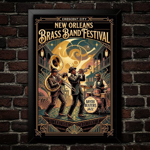 Póster de arte de jazz vintage de los años 30