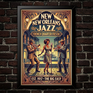 Póster de arte de Jazz Vintage de los años 30