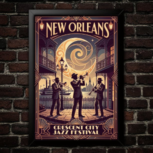 Póster de arte de jazz vintage de los años 30