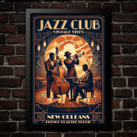 Póster de arte de jazz vintage de los años 30