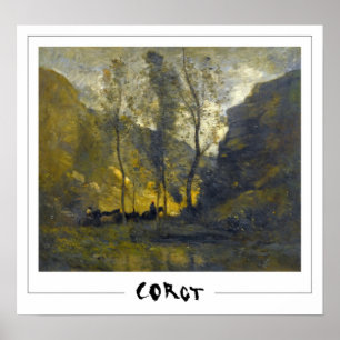 Póster de arte de Jean-Baptiste-Camille Corot Zedi