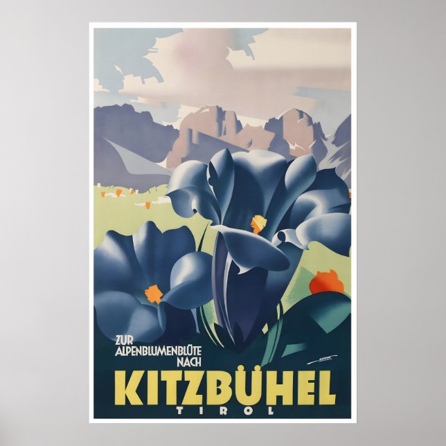 Póster de arte de Kitzbühel Austria Impresión de v (Frente)