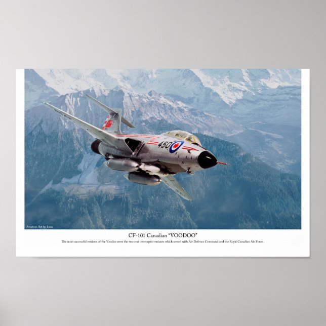 Poster de arte de la aviación "F-101 Voodoo" (Frente)