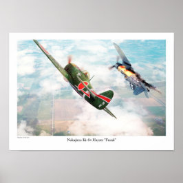 Poster de arte de la aviación "Nakajima Ki-84疾 風 "