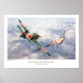 Poster de arte de la aviación "Nakajima Ki-84疾 風 "