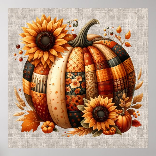 Poster de arte de la Calabaza Caída (Frente)