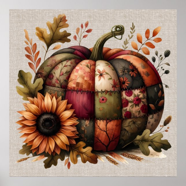 Poster de arte de la Calabaza Caída (Frente)