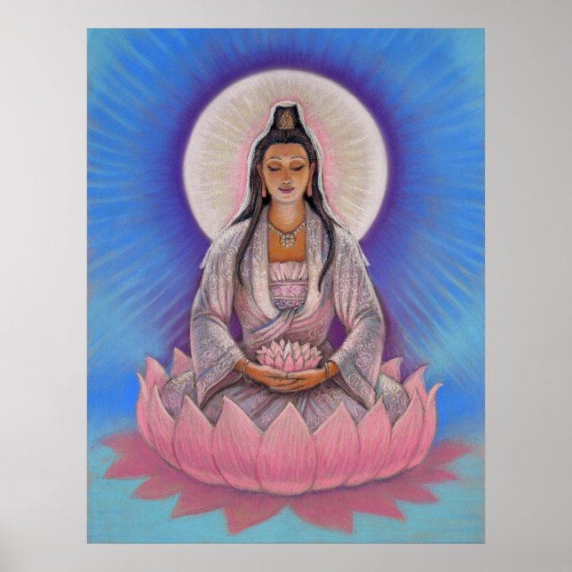 Poster de arte de la diosa Kuan Yin (Frente)