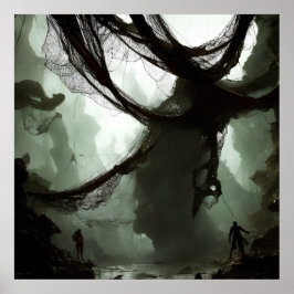 Poster de arte de la fantasía de enrejado de araña