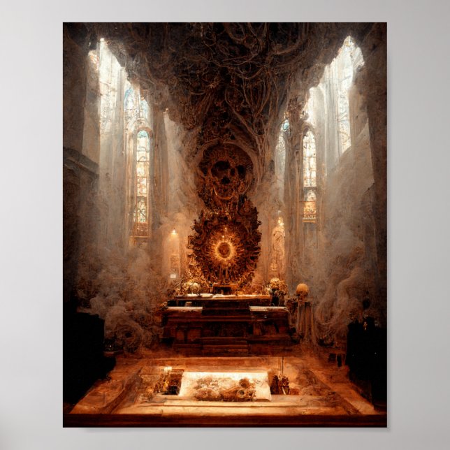 Poster de arte de la fantasía oscura de Altar acus (Frente)