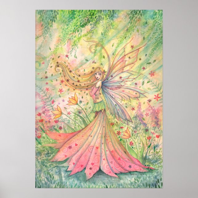 Poster de arte de la flor de verano Faerie (Frente)