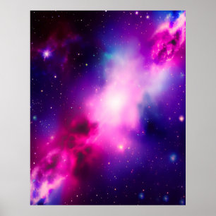 Poster de arte de la Galaxia de la Nebulosa Azul R