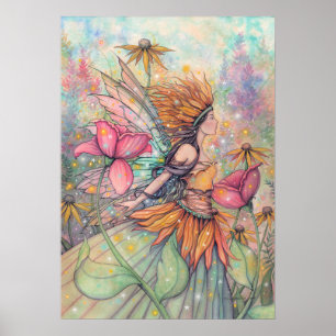 Póster de arte de la hada reina del verano de Moll