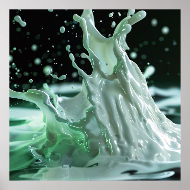 Poster de arte de la leche esmeralda (Frente)