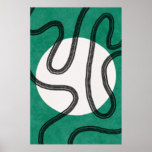 Poster de arte de la línea abstracta Minimalista m