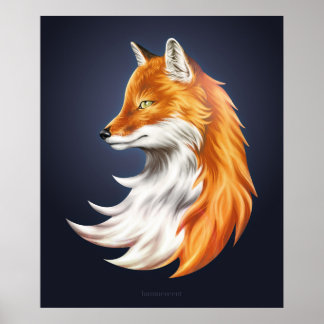 Poster de arte de la Marina Magic Fox