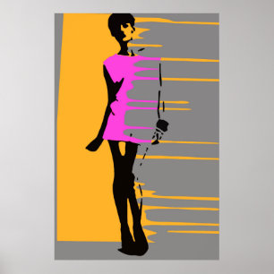 "Poster de arte de la moda del graffiti"