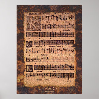 Poster de arte de la música de las hojas de canto