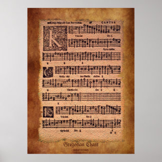 Poster de arte de la música de las hojas de canto
